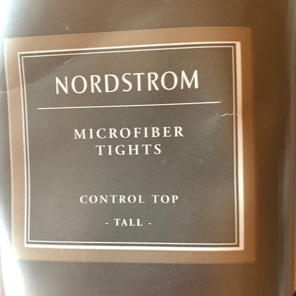 Nordstrom Microfiber Tights NWT Jet Black Tall - Picture 4 of 7